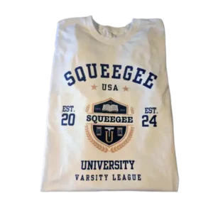 Squeegee U collegiate style t shirt