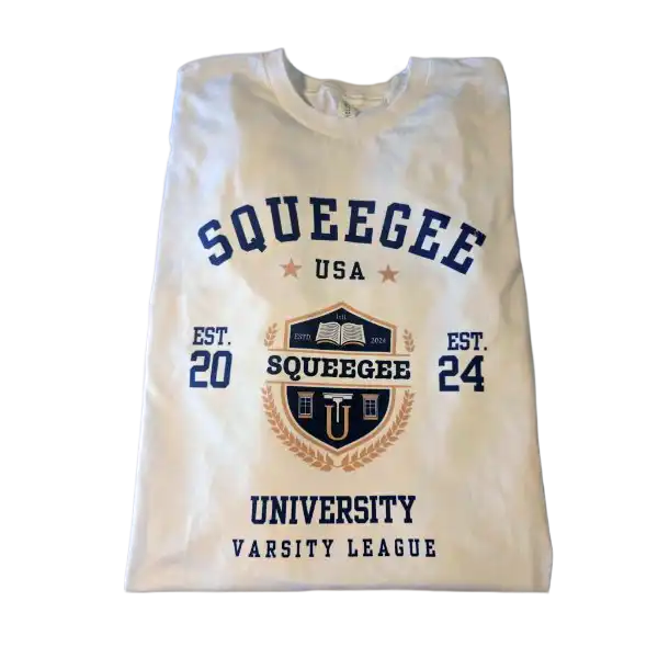 Squeegee U collegiate style t shirt